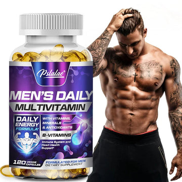 Men's Daily Multivitamin Supplement - Provides Cognitive Brain Health, Energy and Stamina, and Muscle Mass