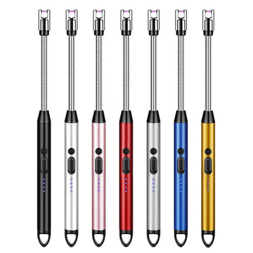 Type-C Rechargeable Kitchen Artifact Portable Smart Pulse Igniter Household Gas Stove Long Handle Electronic Lighter Wholesale