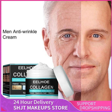 30g/60g Collagen Anti Wrinkle Men's Creams For Men Man Hyaluronic Acid Vitamin E Cream Beauty Moisturizing Facial Care
