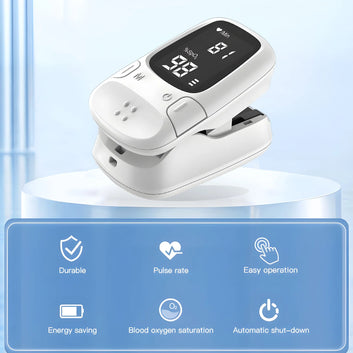 amzwn Heart Rate Blood Oxygen Meter Fingerclip Oximeter Home Health SpO2 Test Monitor OLED Display Pulse Oximemeter